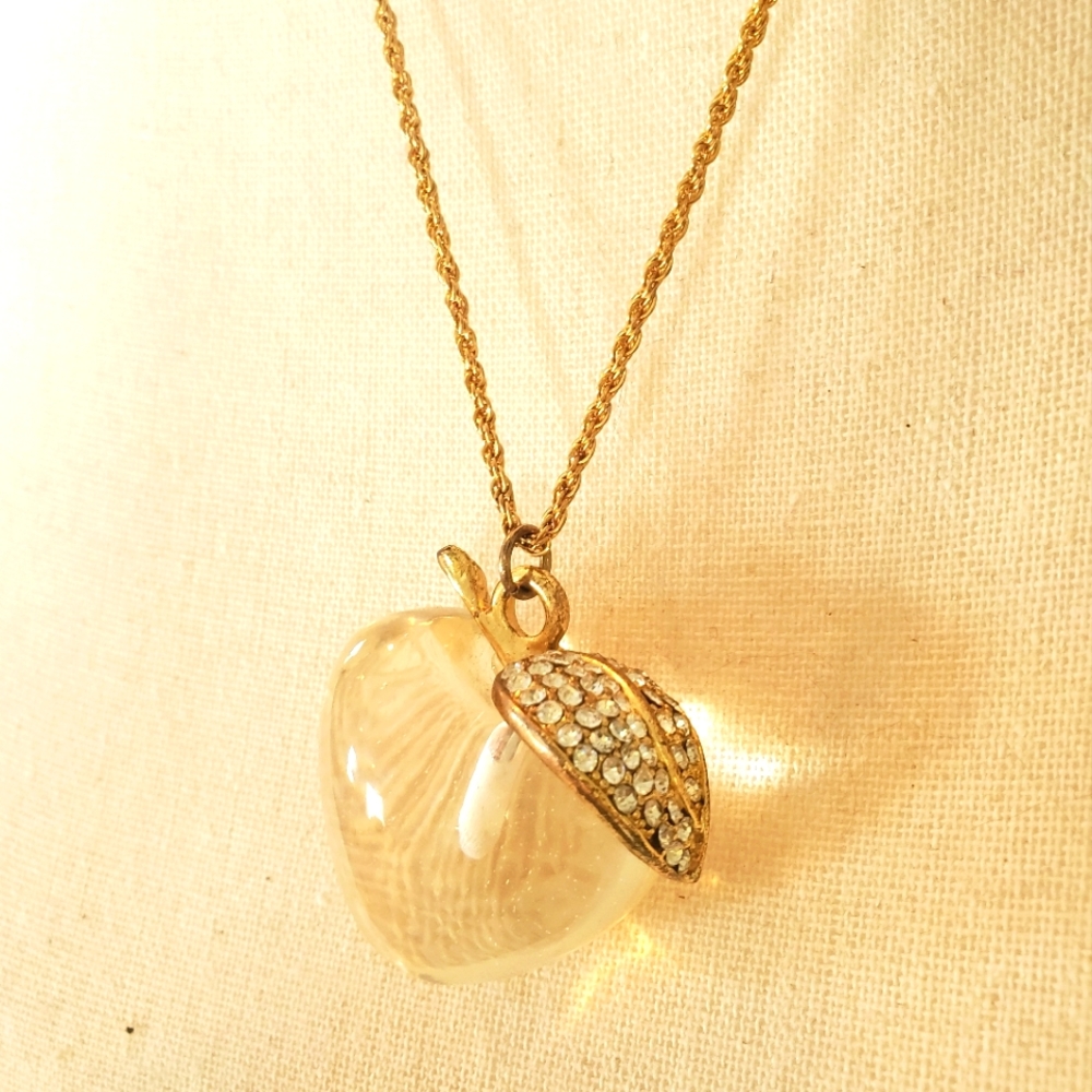 Apple Bling Necklace- Teacher